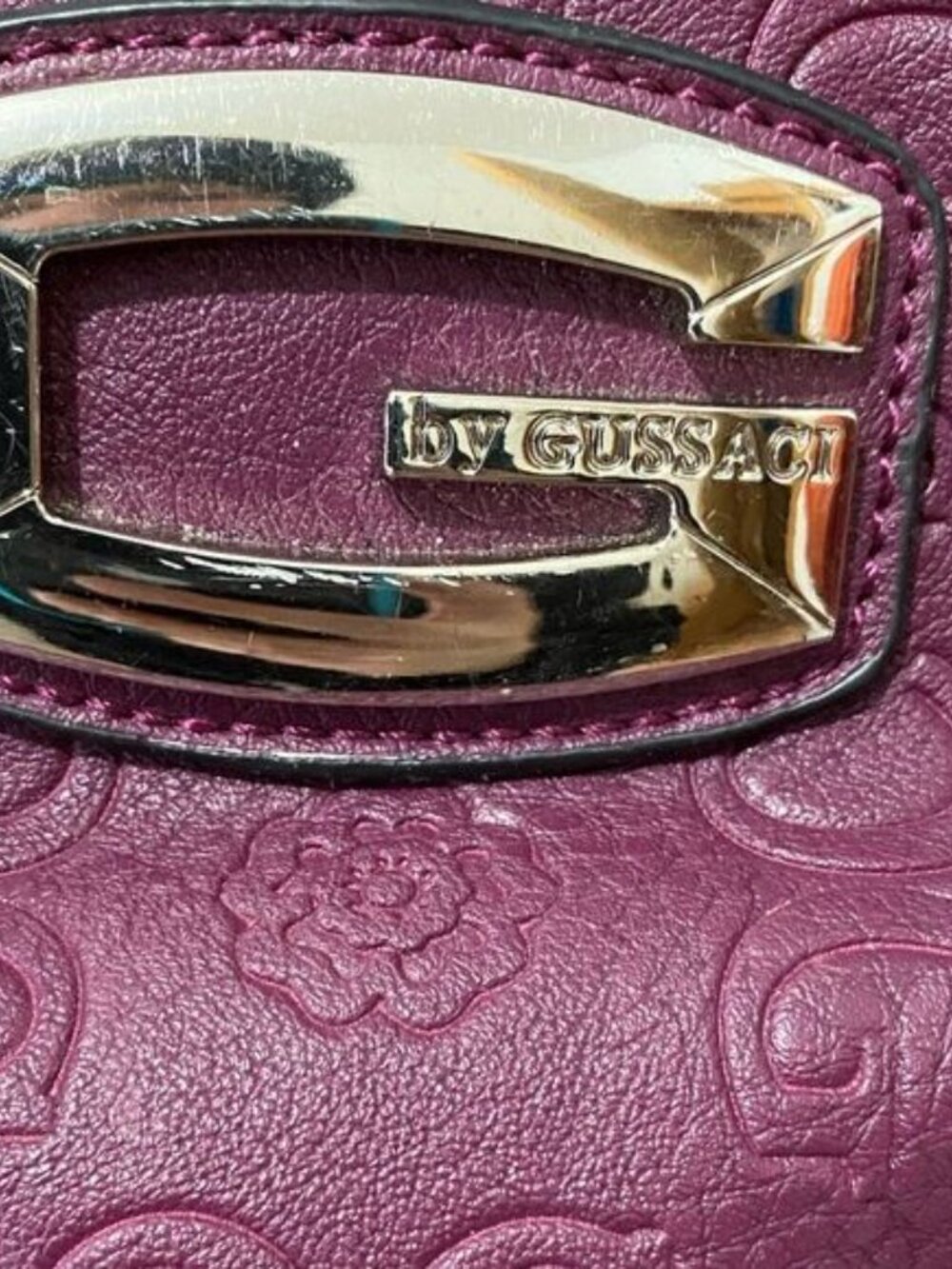 Purple leather gussaci bag - Picture 2 of 6
